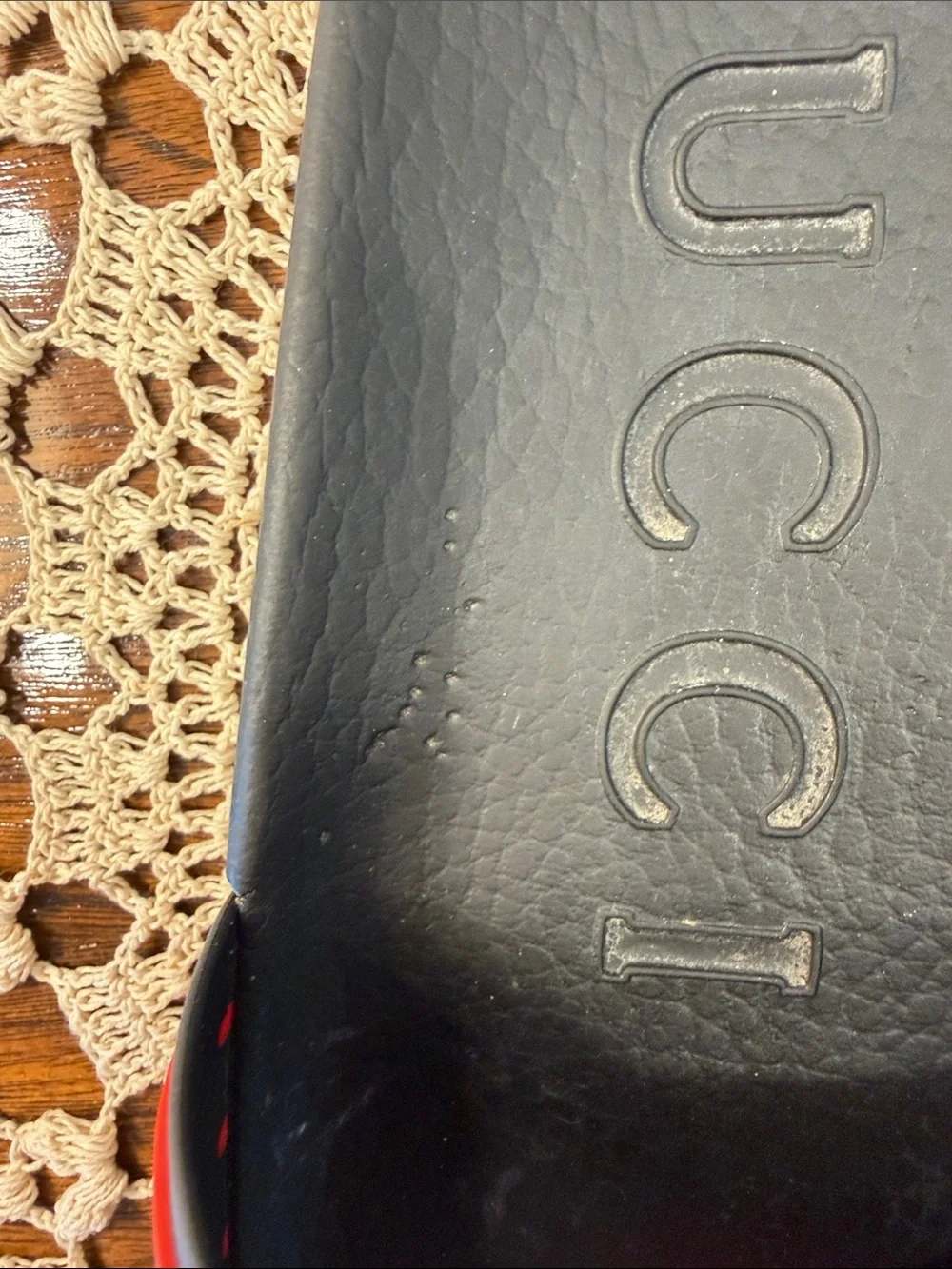 Gucci Men’s Black Slides with Red & Green Strap and Logo